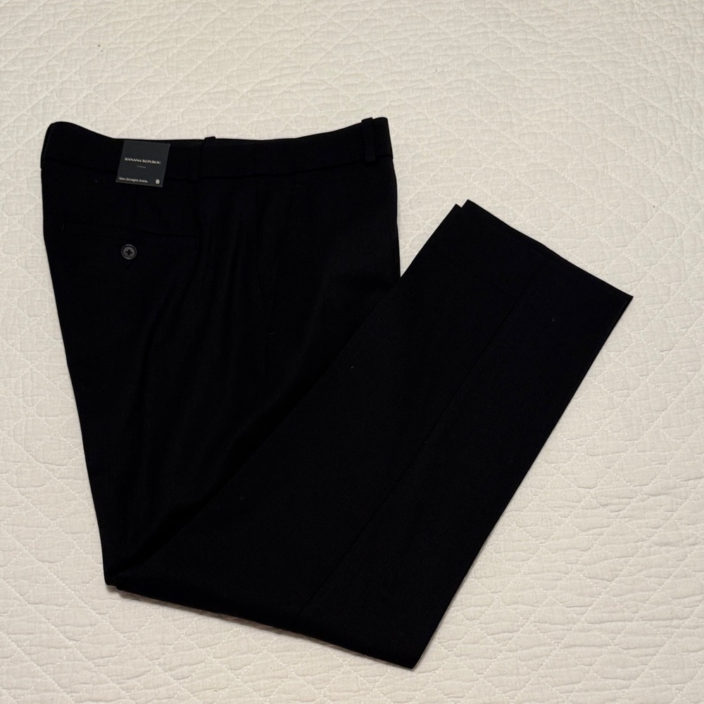 Banana Republic Siena Slim Straight Italian Wool Ankle Pants